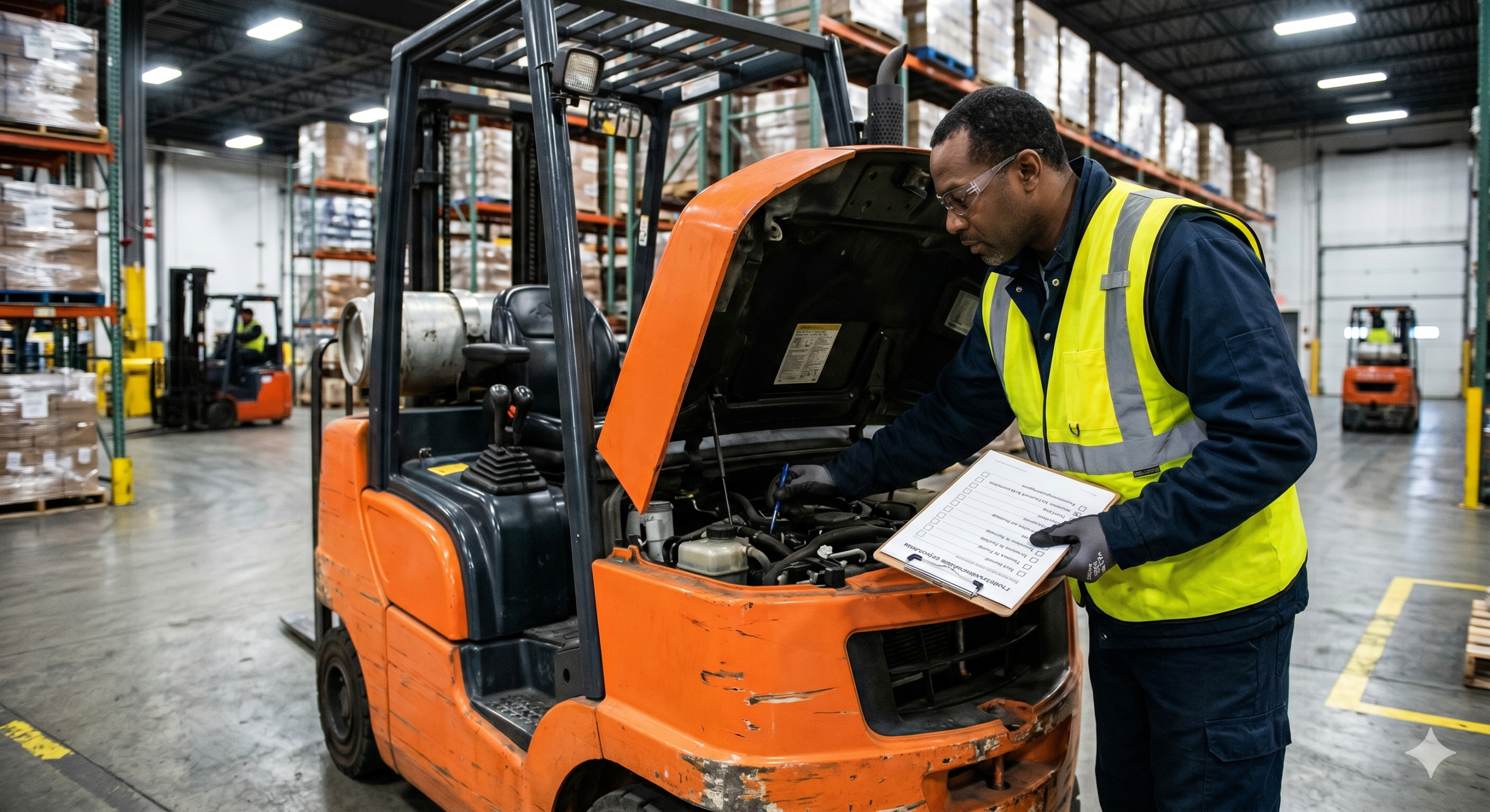 Vérification chariot élévateur avant utilisation